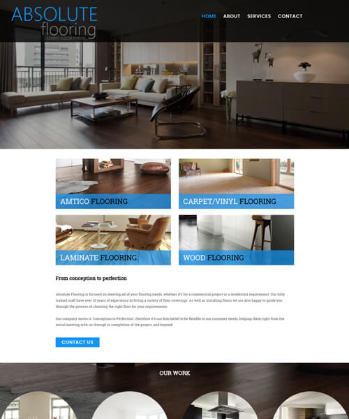 Absolute Flooring Web Design Example